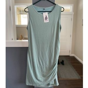 BTFBM Women Casual Crew Neck Ruched Sleeveless dress